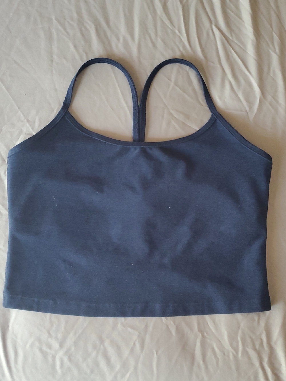 Beyond Yoga Deep Navy Cropped Tank with Slim Straps Size Large